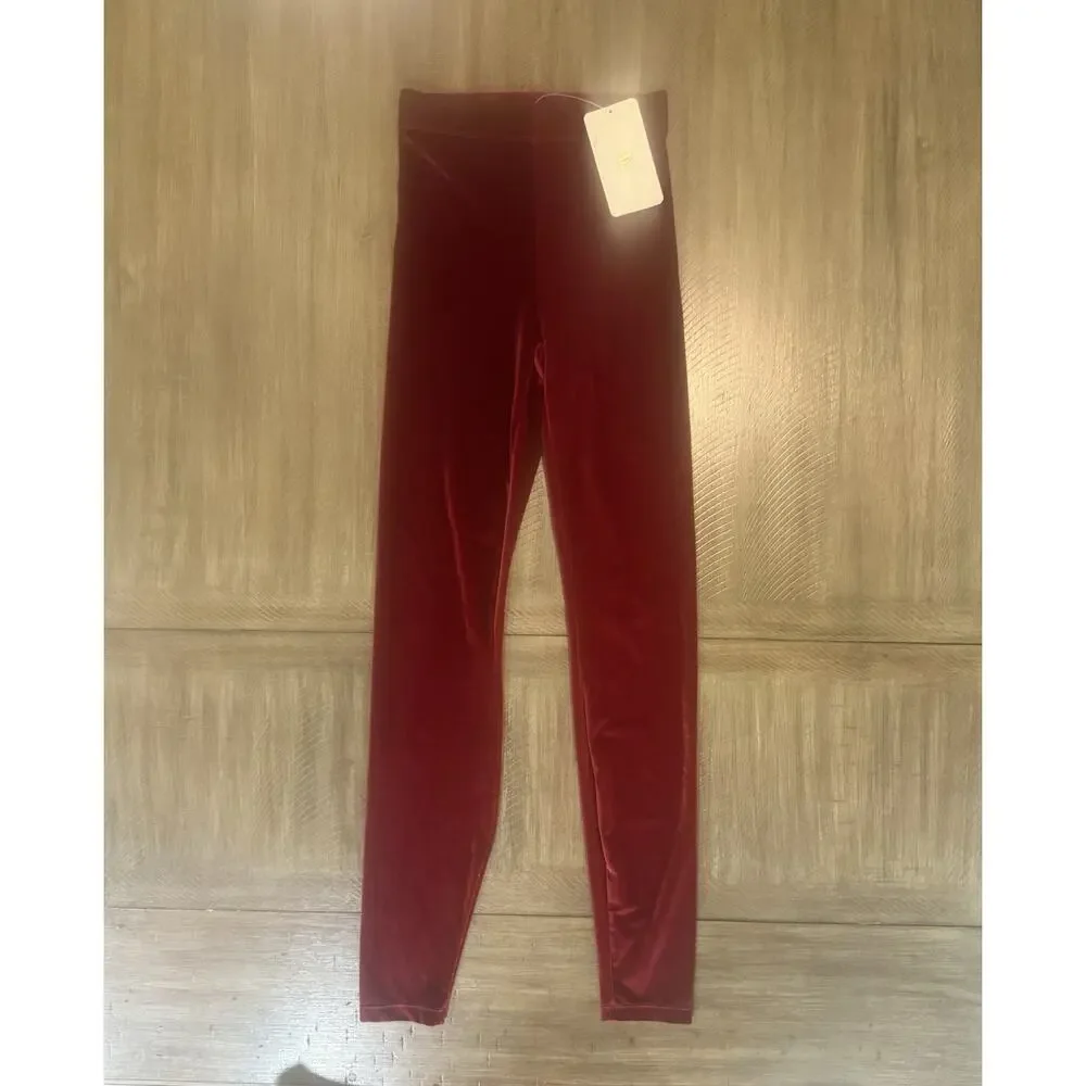 NWT Fabletics Emma Velour Leggings Cherry Burst Red Size XS Tall NEW $65.95 - Picture 14 of 16